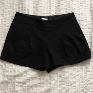 J Crew pleated front black shorts